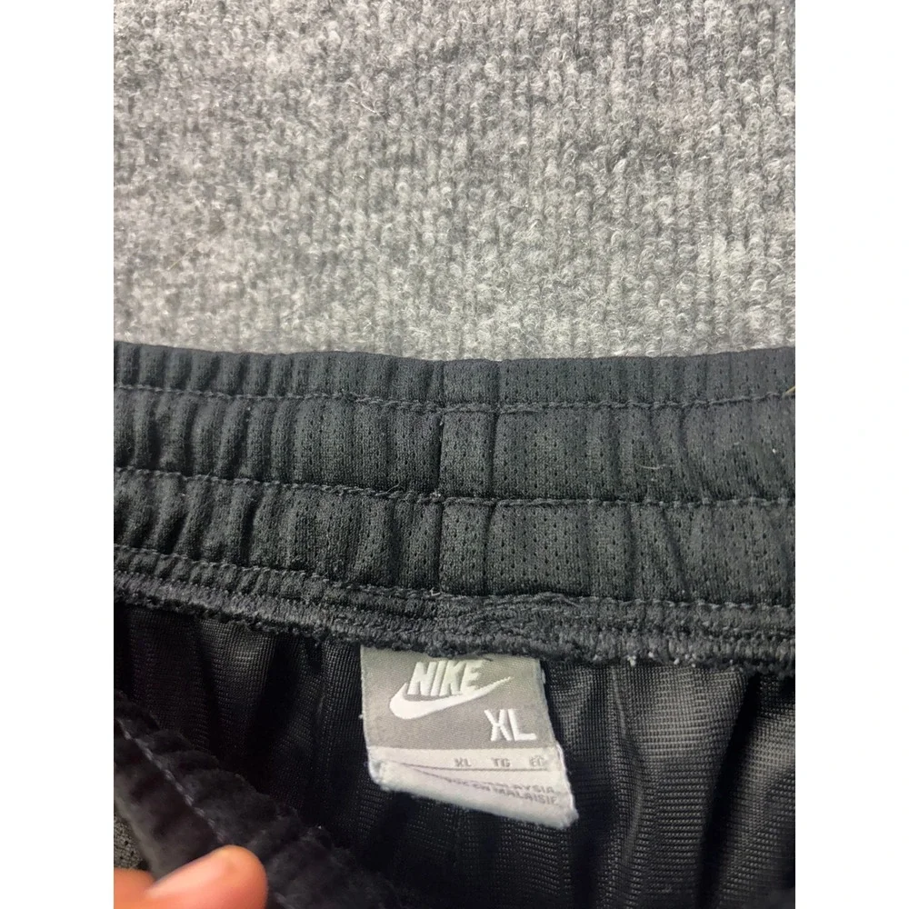 Nike Track Pants Mens XL Black Mesh Side Stripe Drawstring Athletic Trousers